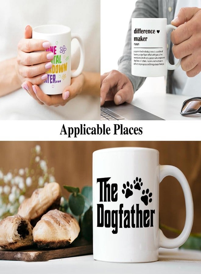 XQLZY The Dogfather Coffee Mug, Dogfather Mug, Funny Dog Tea Cup for Men Dad Friends Family, Birthday Gifts Father's Day for Men Fathers Daddy Stepdad Dogfather Brother Uncle - Image 5