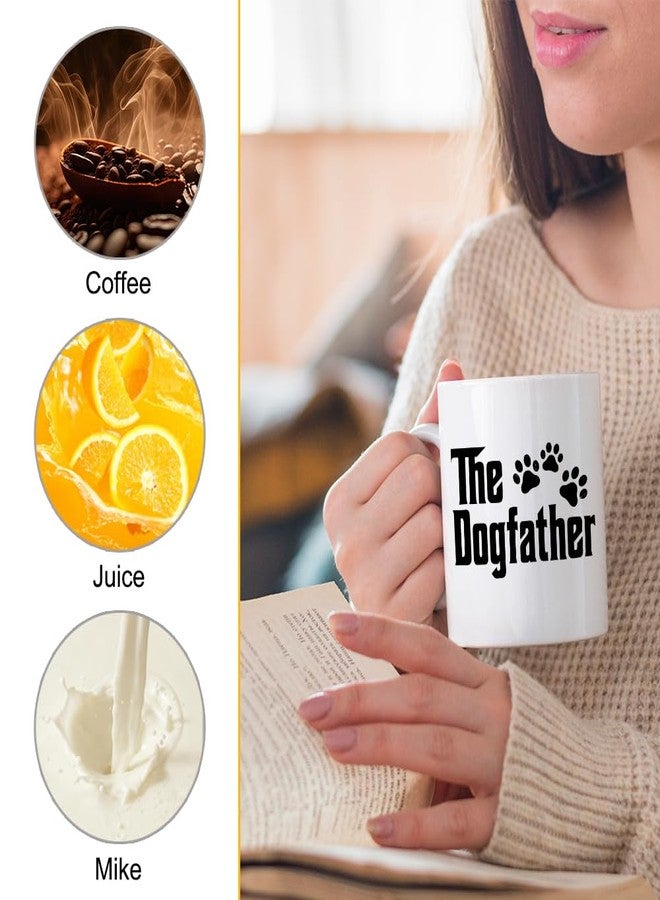 XQLZY The Dogfather Coffee Mug, Dogfather Mug, Funny Dog Tea Cup for Men Dad Friends Family, Birthday Gifts Father's Day for Men Fathers Daddy Stepdad Dogfather Brother Uncle - Image 3