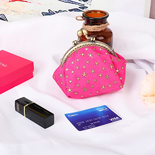 Oyachic Coin Purse, Small Denim Change Purse,Stars Wallet with Clasp,Vintage Money Bag,Car Coin Holder Pouch for Woman Girls - Image 3