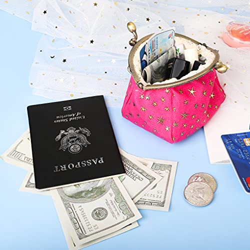 Oyachic Coin Purse, Small Denim Change Purse,Stars Wallet with Clasp,Vintage Money Bag,Car Coin Holder Pouch for Woman Girls - Image 4