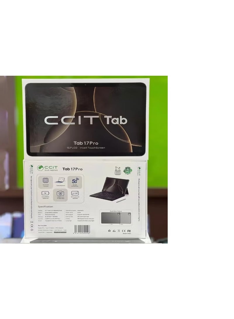 CCIT Tab 17 Pro – 10.1" IPS Tablet with Dual SIM, Stylus, Bluetooth Accessories & Keyboard Case - Image 4