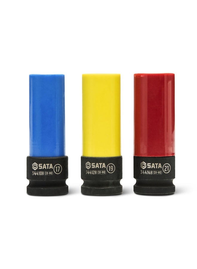 SATA ST09142G 3-Piece 1/2" Drive Protected Impact Socket Set