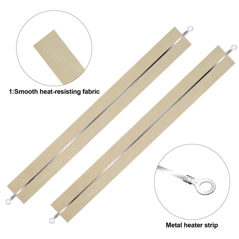 Honoson 10 Pcs Impulse Sealer Replacement Parts 16 Inch Heat Seal Strips Replacement Element Service Heat Seal Strips Impulse Sealer Spare Repair Parts Kit Compatible with F-400, FS-400, PFS-400 - Image 3