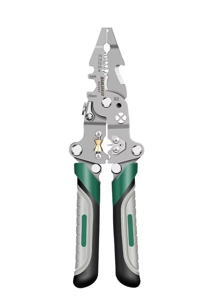 Generic 18-in-1 foldable wire stripper multifunctional pulley tool, suitable for crimping, splitting and winding, ideal for electricians  - Image 3