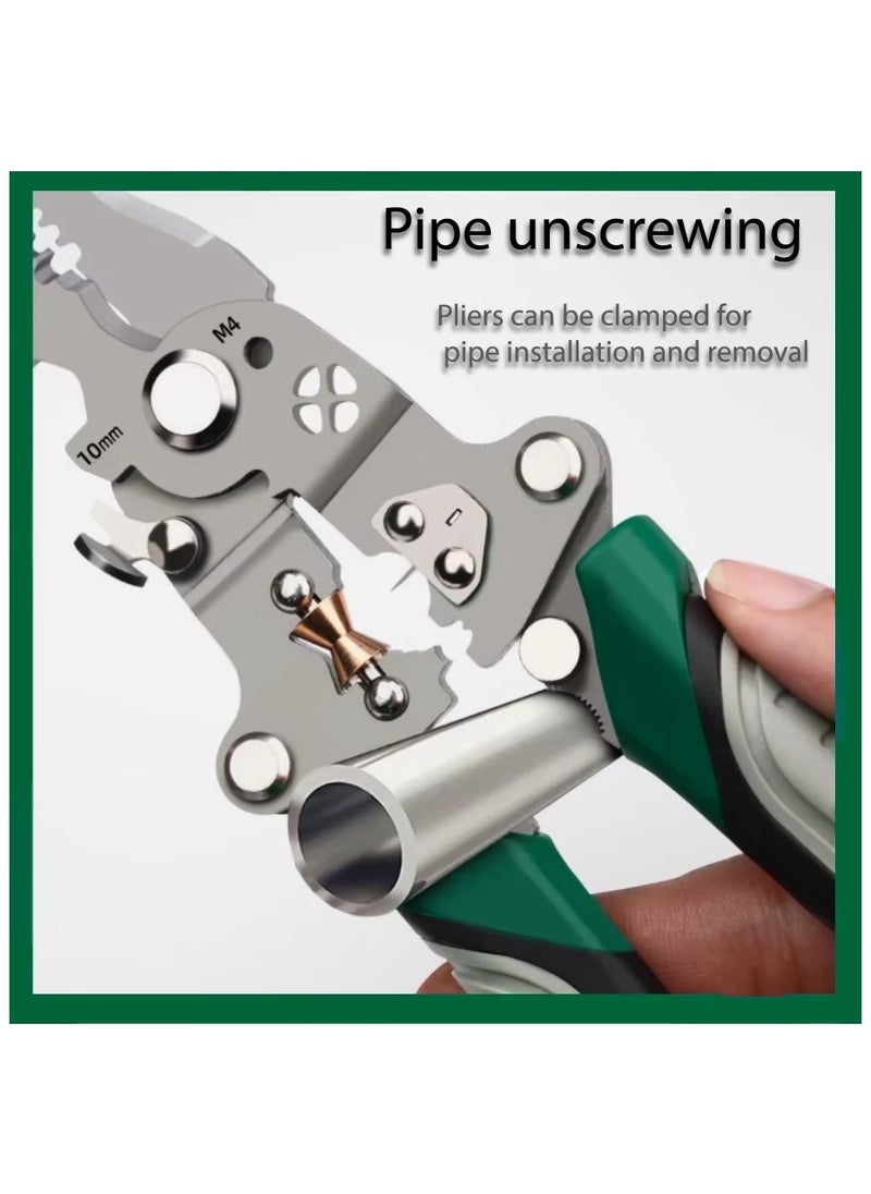 Generic 18-in-1 foldable wire stripper multifunctional pulley tool, suitable for crimping, splitting and winding, ideal for electricians  - Image 2