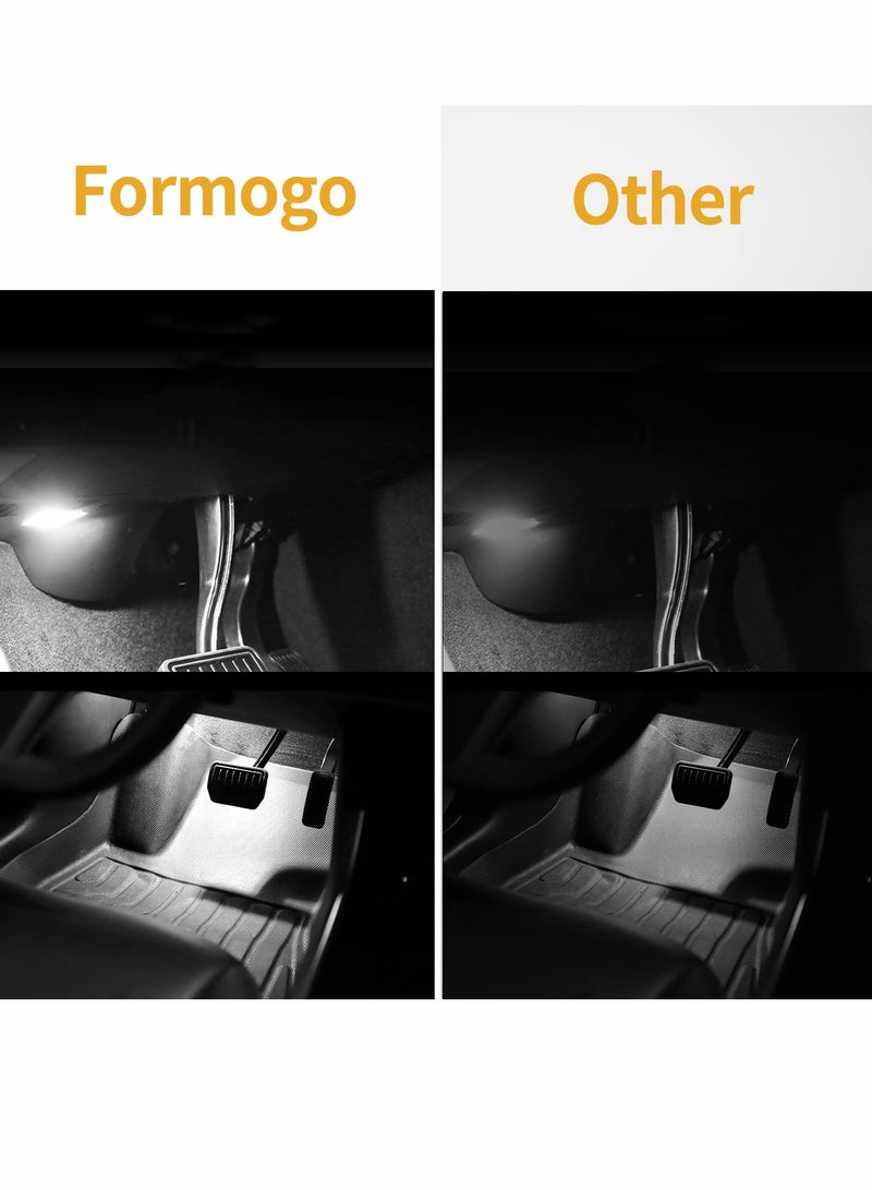 Interior LED Lights Bulbs Kit for Tesla Model 3/Y/S/X, Ultra-Bright LED Interior Light Upgrade Lighting Replacement Lights Tesla Accessories Fit Trunk, Frunk,Door Puddle, Foot-Well (4 Pack/White)