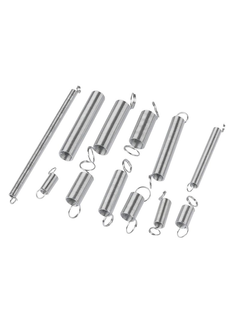 Generic - 200 Pieces Zinc Plated Spring Assortment Kit, 20 Kinds of Size Extension and Compression Spring Repair Tool Replacement Kit - Image 1