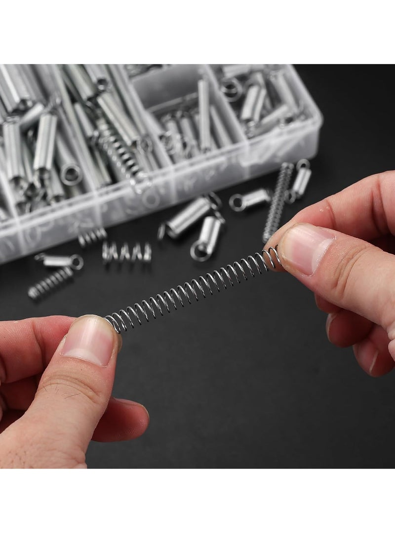 Generic - 200 Pieces Zinc Plated Spring Assortment Kit, 20 Kinds of Size Extension and Compression Spring Repair Tool Replacement Kit - Image 1