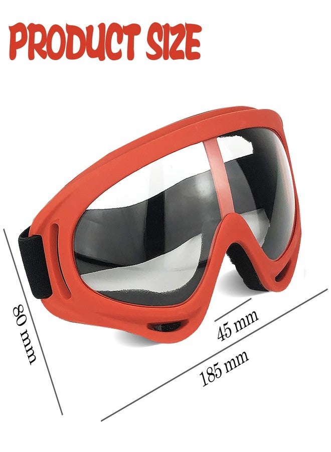 Surper 2 Pack Protective Goggles/Safety Glasses/Motorcycle Eyewear with Bandanas - Compatible with Nerf Game Battle for Kids (Red&Blue) - Image 3