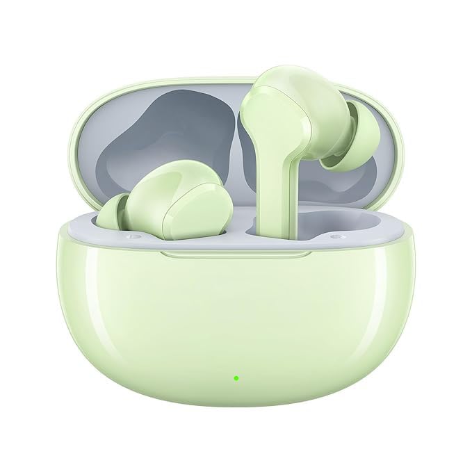 Essri Buds T110 Bluetooth Truly Wireless in Ear Earbuds with mic Compatible with realme, AI ENC for Calls, Google Fast Pair, 38 Hours Total Playback with and Low Latency Gaming Mode(Green) - Image 1