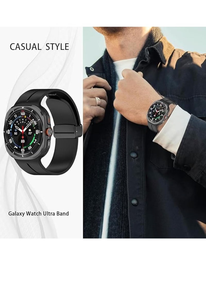 JAJEEK Magnetic Band Compatible with Samsung Galaxy Watch 7 Ultra 2024 – D-Buckle Silicone Sports Strap, No Gap Magnetic Replacement Band for Men & Women - Image 3