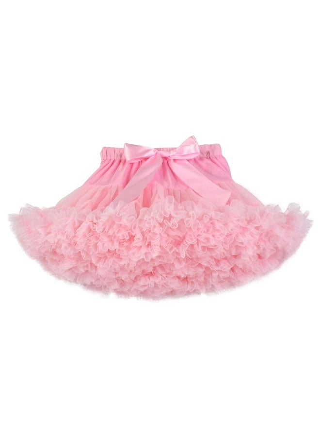 إيليلي Children's Fluffy Skirt Half Skirt Princess Tutu Skirt pink（size:m） - Image 3