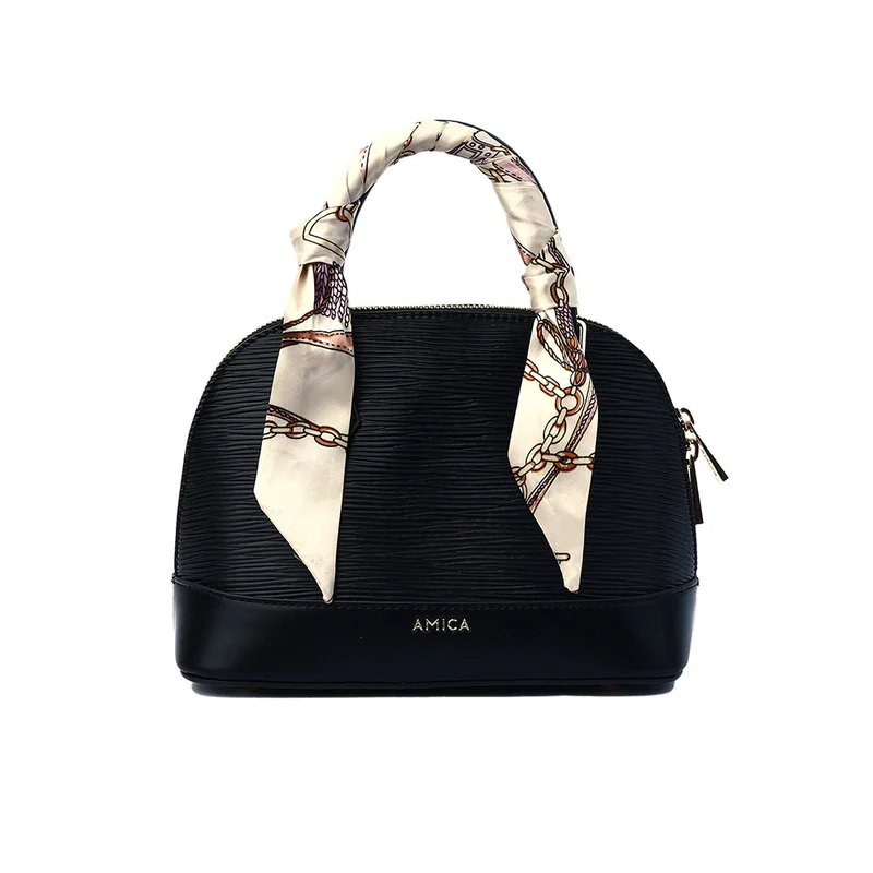 أميكا AMICA Carla Dome Shaped Mini Bag - Black