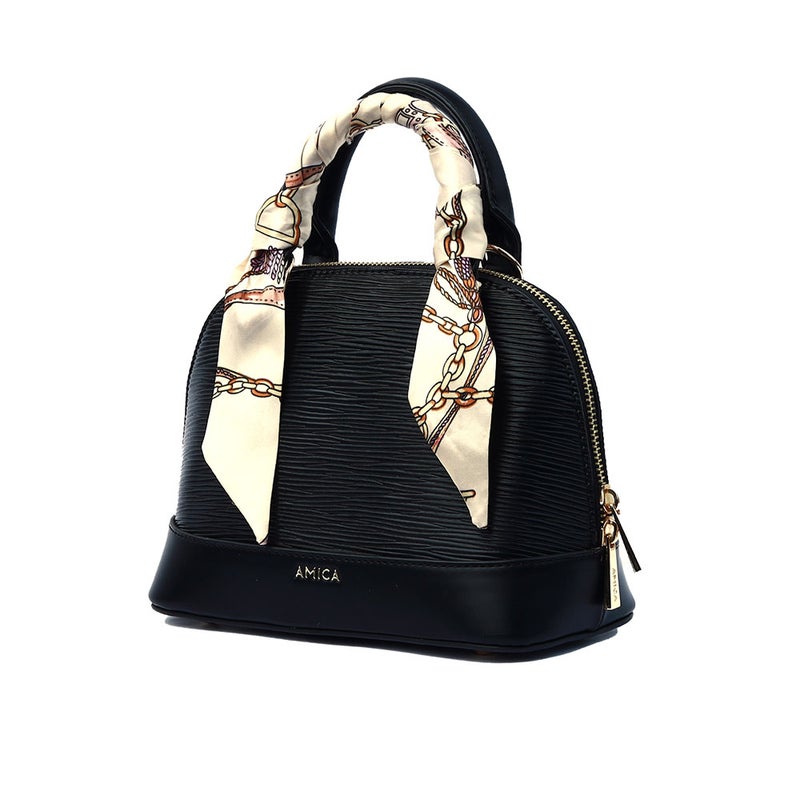 AMICA Carla Dome Shaped Mini Bag - Black - Image 4