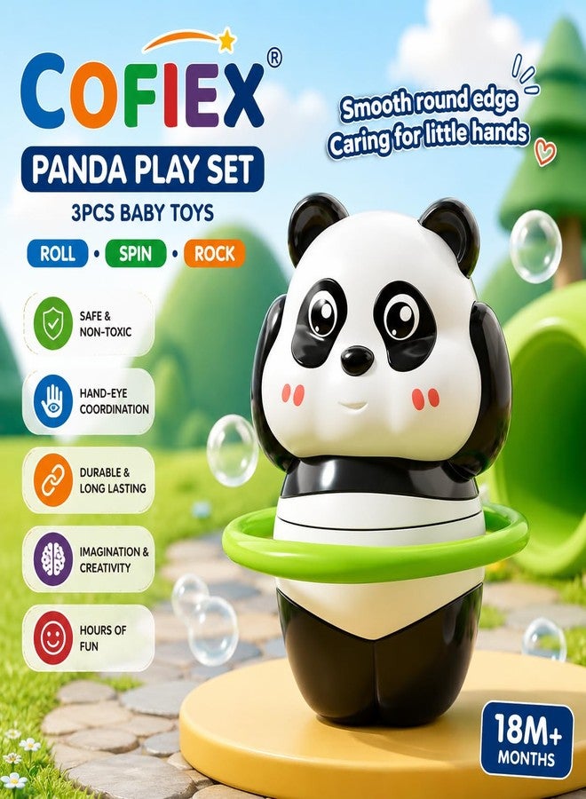 COFIEX Cute Panda Wind-Up Toys for Kids, 3-Pack - Skating, Spinning & Jumping Rotating Panda Action Figures, Interactive Moving Desk Decor & Educational Gift for Ages 3+ - Image 5
