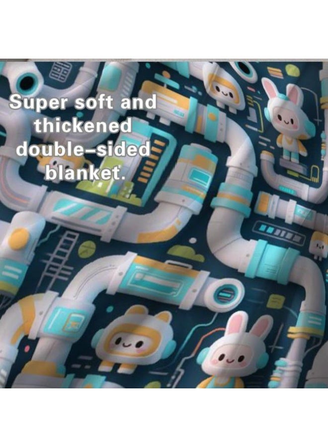 عام بطانية رقيقة من الفانيلا (حرارة ومريحة، ومناسبة للنوم واستخدام اللعبة والغبار والرمل) 150 سم * 200 سم - 602 - Image 1