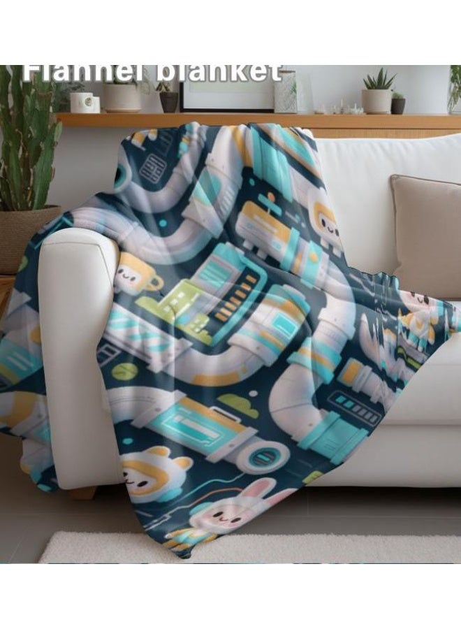 عام بطانية رقيقة من الفانيلا (حرارة ومريحة، ومناسبة للنوم واستخدام اللعبة والغبار والرمل) 150 سم * 200 سم - 602 - Image 4