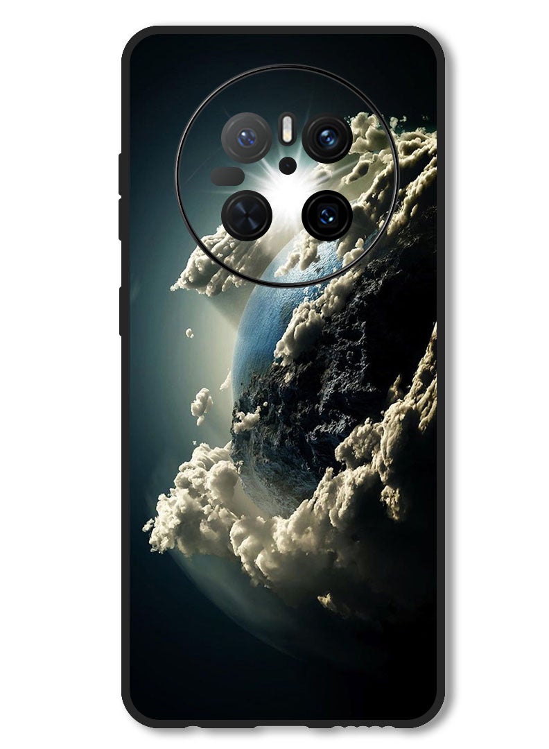 Theodor Case Compatible with Huawei Mate 70 Protection Shockproof Bumper Cover Space Earth Sun - Image 1