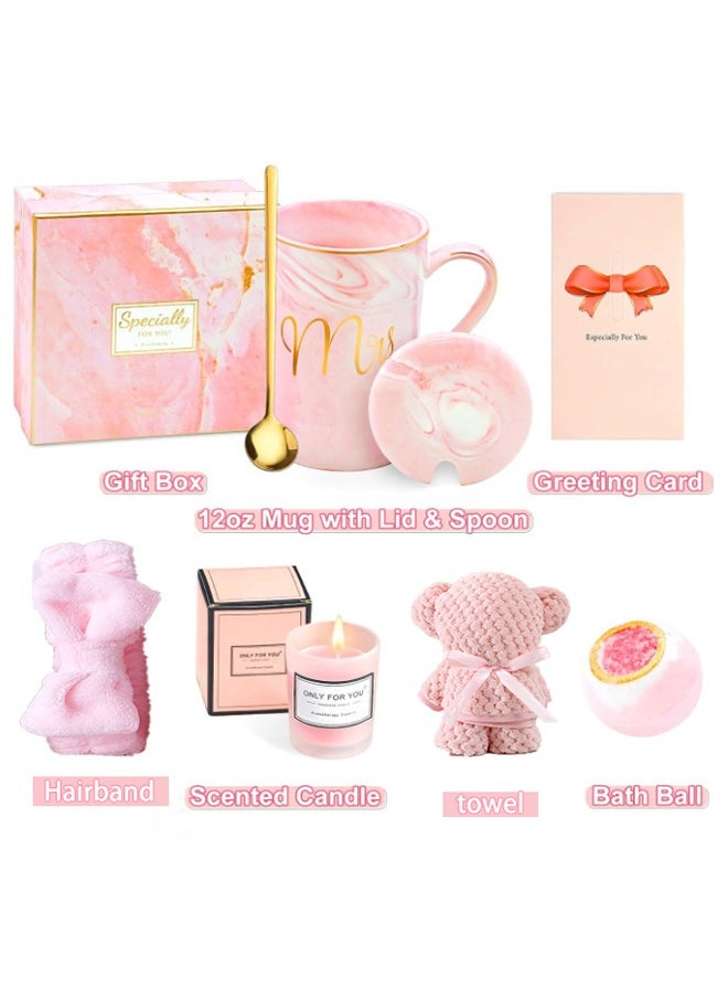 Arabest Wedding/Anniversary/Birthday Gift for Her Gift Set for Bride & Teen Girl - Pink Luxury Box with Custom Tumbler, Candle & Eye Mask Gift Box for  Wife & Fiancée Best Female Friends Women Sister Mom Wife Her Girlfriend Coworker Bestie Bff (Ramadan Gift for Her)  - Image 2