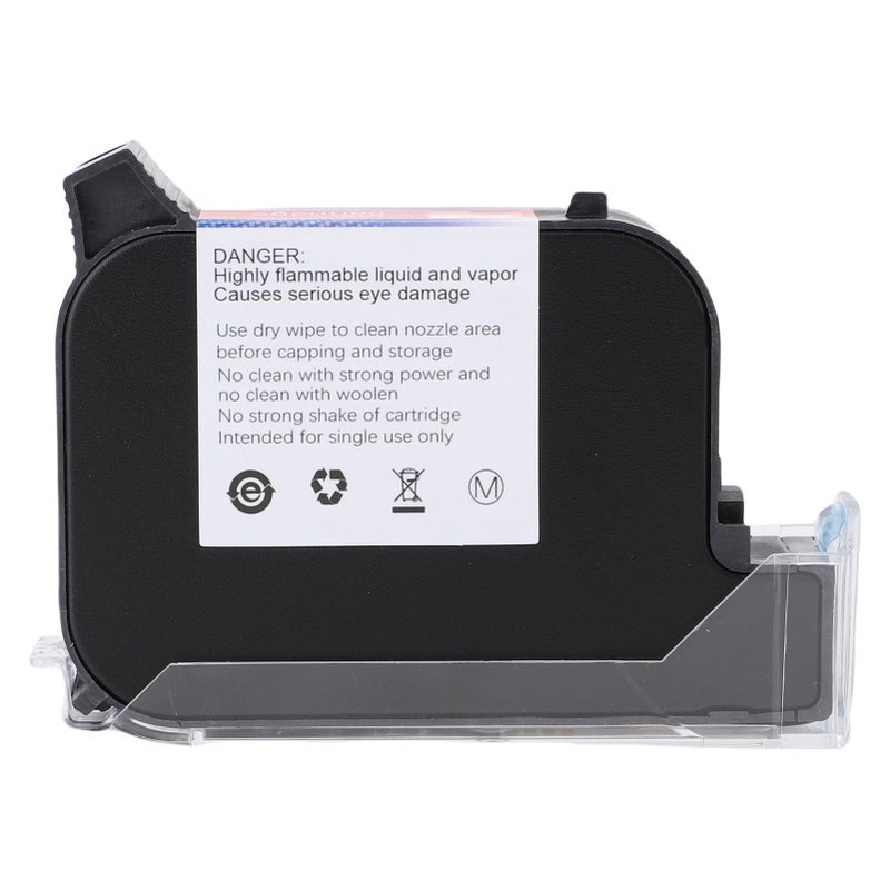 Quick Dry Solvent Ink Cartridge Black 42ml 12.7mm Replacement for Handheld Mini Inkjet Printer - Image 1