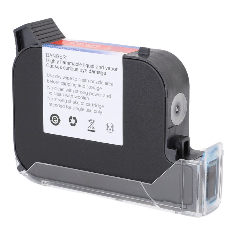 Quick Dry Solvent Ink Cartridge Black 42ml 12.7mm Replacement for Handheld Mini Inkjet Printer - Image 2