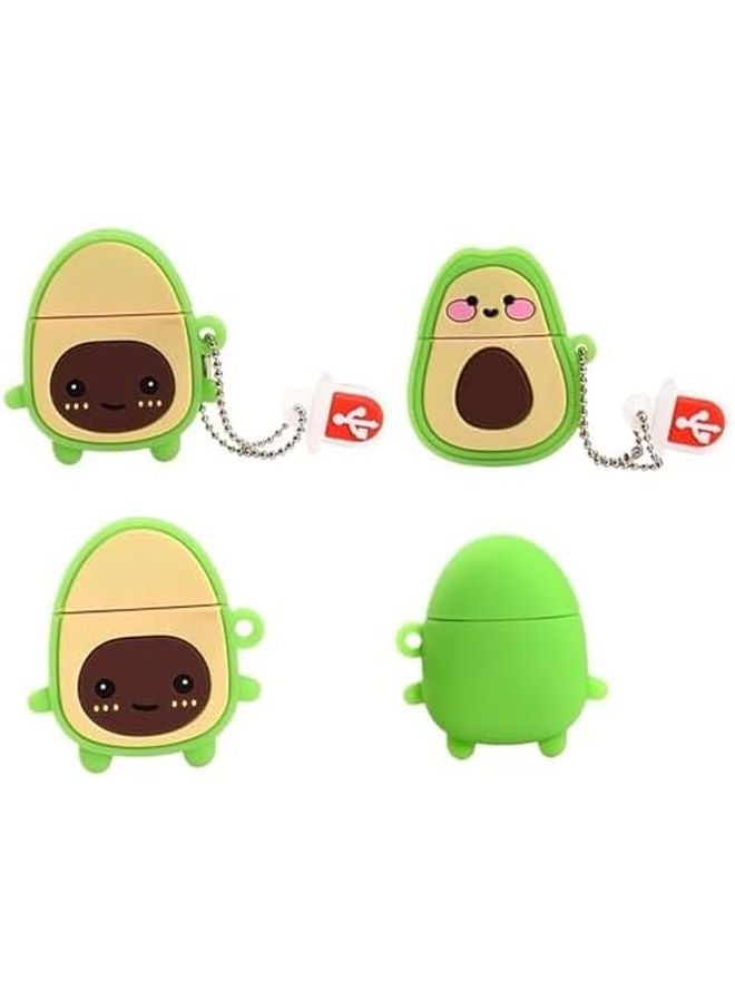 Avocado Shape USB Flash Drive 128GB Cute Cartoon Pen Drive Memory Stick Key Chain - Image 3