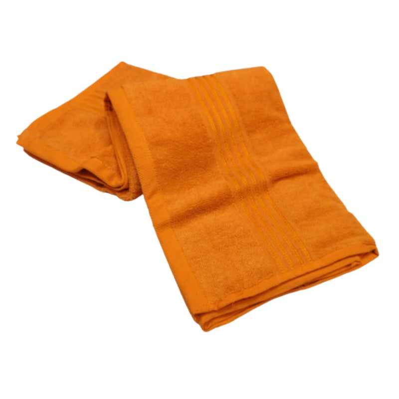 TRUEVELLI 100% Cotton Bath Towel 450 GSM (Size:Length:59 Inch X 150 CM,Width:29 Inch X 74 CM) (Pack of 1 Piece) Colour: Orange - Image 3