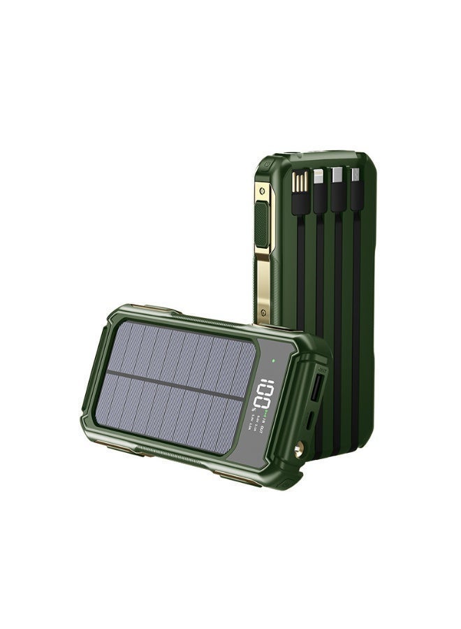 Western Mountains With light, there is a large capacity power bank and portable power bank (Green) - Image 1