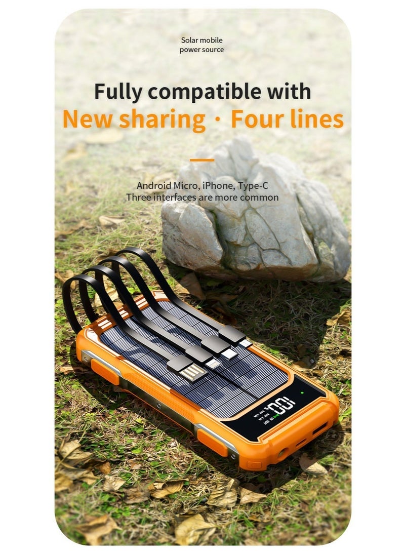 Western Mountains With light, there is a large capacity power bank and portable power bank (Green) - Image 2