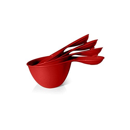 Preserve Measuring Cups, Made from Recycled Plastic, Set of Four, Red - Image 2