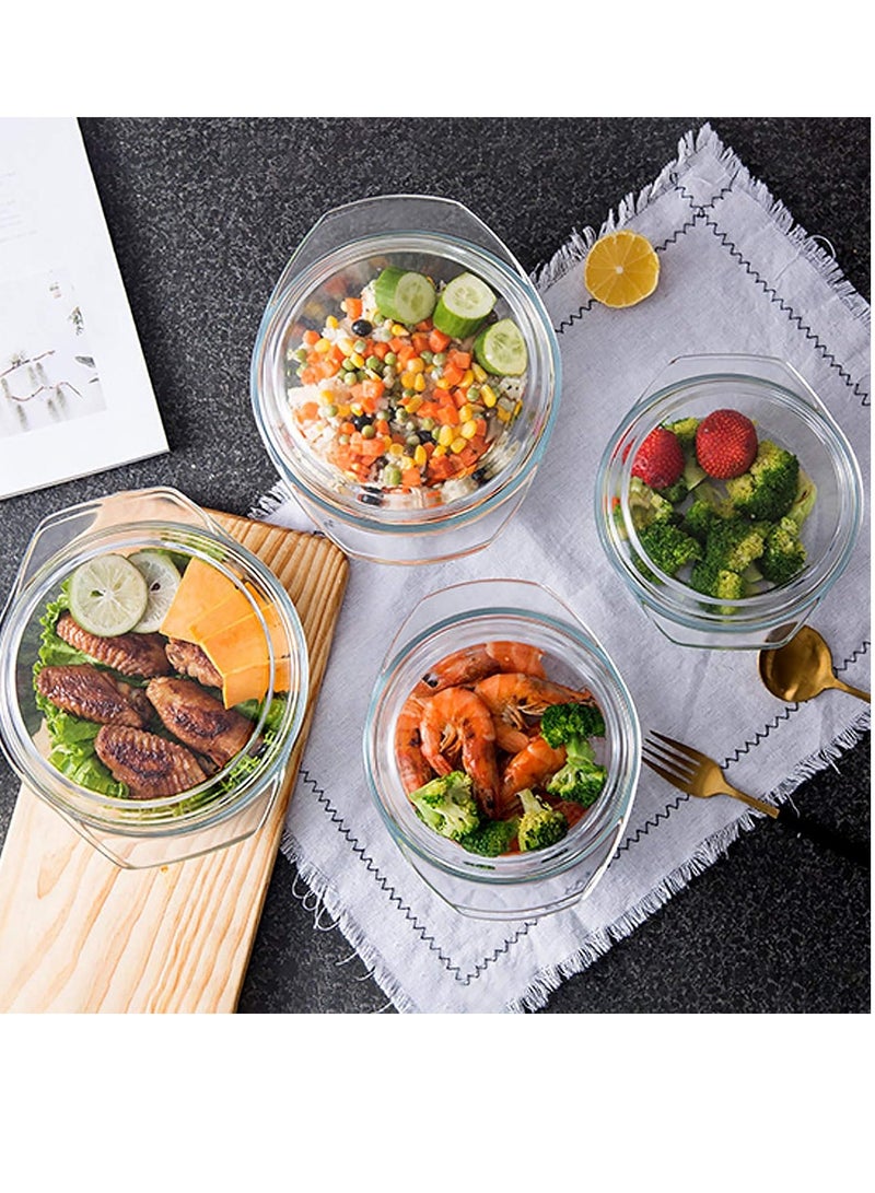 NUTRIUPS Small Round Glass Casserole Dish with lid,1.5 L glass bowl with glass lid, Microwave and Oven Safe - Image 5