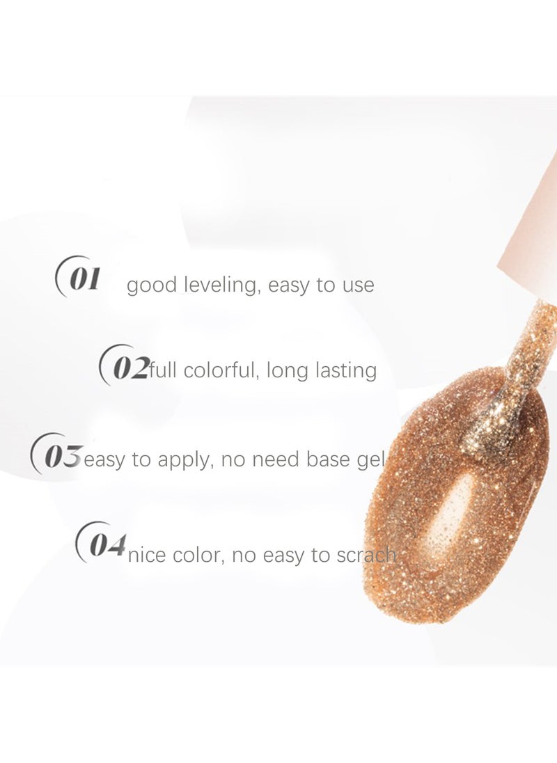 VOA - 3 in 1 One Step Gel Polish Soak Off UV LED without Base and Top Coat Long Lasting Safe Fast Cure Nail Art Manicure for Starter Salon DIY at Home 10ml - Image 1