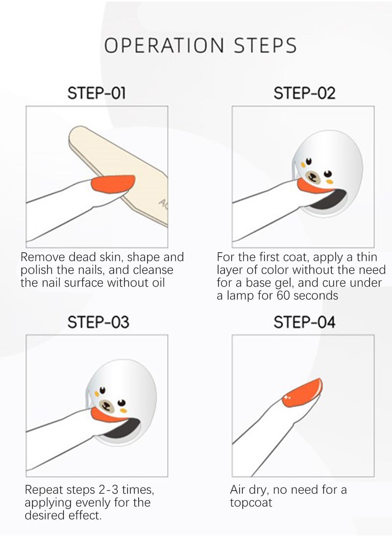 VOA - 3 in 1 One Step Gel Polish Soak Off UV LED without Base and Top Coat Long Lasting Safe Fast Cure Nail Art Manicure for Starter Salon DIY at Home 10ml - Image 1
