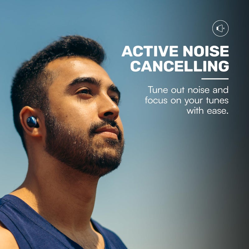 Raycon Fitness Bluetooth Wireless Earbuds + Microphone with Active Noise Canceling, Sweat & Water-Resistant Earphones, Running Headphones, Ear Buds Wireless Bluetooth 56 Hours Playtime (Blue) - Image 3