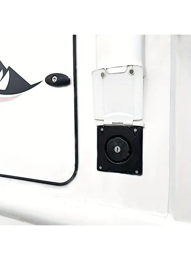 Black RV Fresh Water Fill Hatch Inlet With Lock Lid For Camper Motorhome Caravan - Image 5