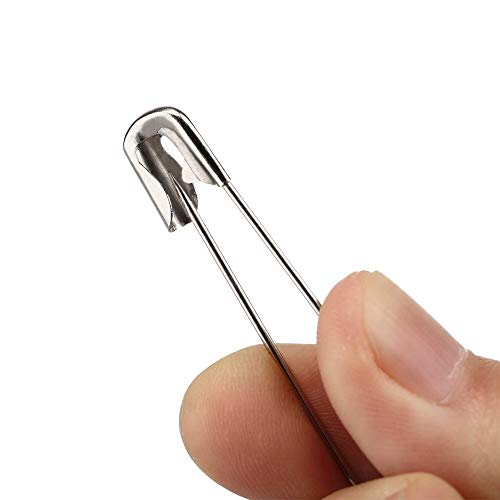 vrupin 50PCS-3In Safety Pins,Stainless Steel Safety Pins,Bulk Metal Silver Sewing Pins Clothing Clips Tool 75mm Decorative(3" 50) - Image 3