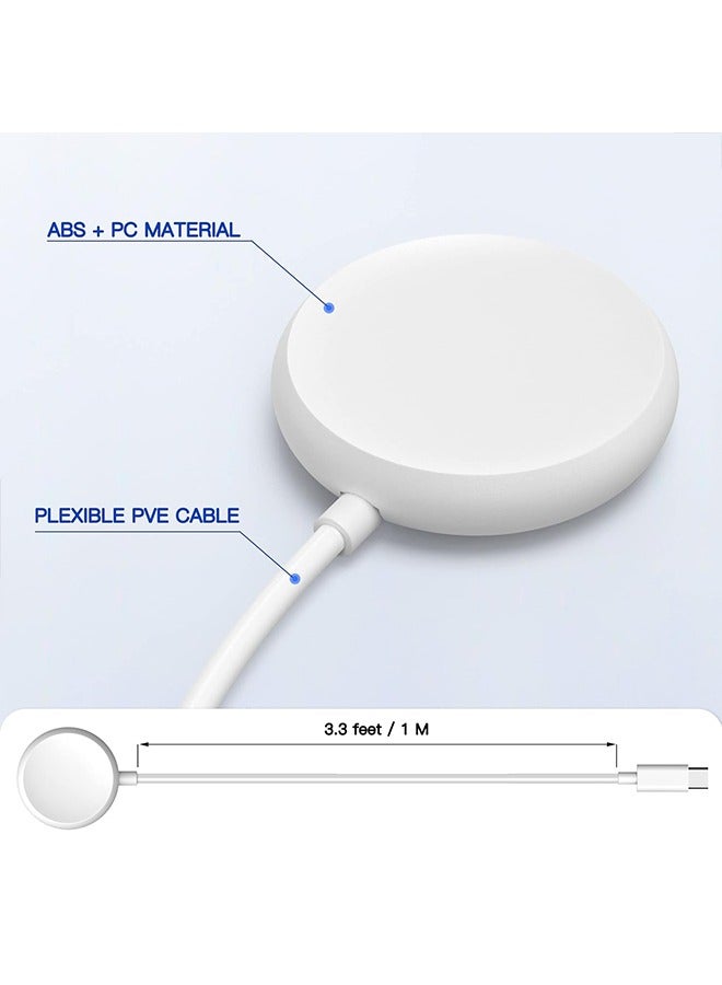 Beauenty Watch Charger Compatible for Google Pixel Watch, Magnetic Fast Charging Cable, Portable Magnetic Wireless Charging (White) - Image 3