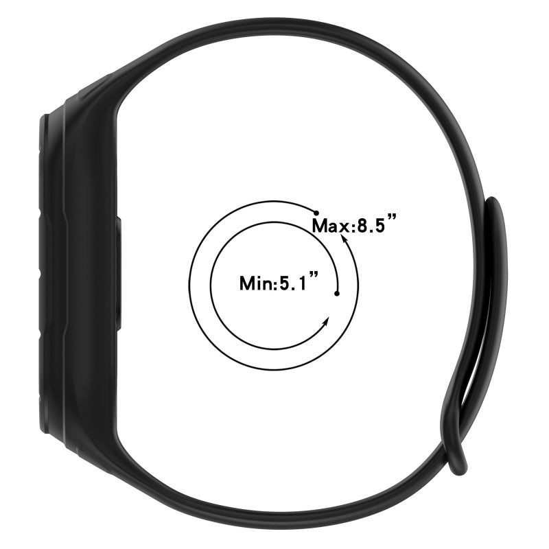 erorex For Xiaomi Mi Band 8 Integrated Silicone Replacement Watch Band(Platinum Gray) - Image 5