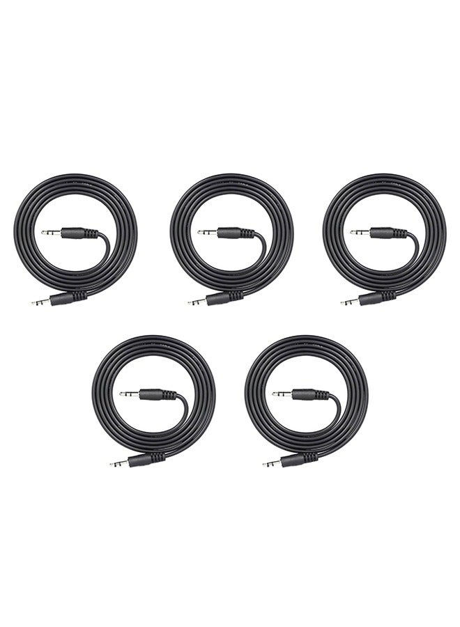 5-Piece AUX Cable 5meter Black  - Image 1