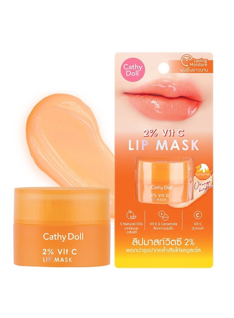 Cathy Doll 2% Vitamin C Lip Mask Orange Bingsu 4.5g – Nourishing Lip Care for Smooth, Healthy & Plump-Looking Lips - Image 1