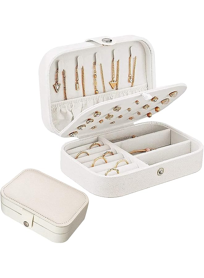 DAYONG Portable Velvet Jewelry Display Box,Multifunction Ring Earrings Jewelry Storage Organizers Case, Travel Jewelry Box Save Space Suitable Gift For Girls or Women (Style 1) - Image 1