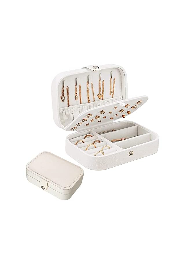 DAYONG Portable Velvet Jewelry Display Box,Multifunction Ring Earrings Jewelry Storage Organizers Case, Travel Jewelry Box Save Space Suitable Gift For Girls or Women (Style 1) - Image 2