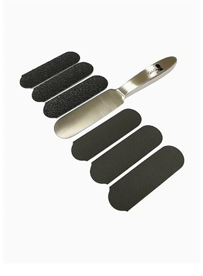 Stainless Steel Foot Rasp Kit with Double Side Foot File and 10 Pieces Sandpaper - Image 1