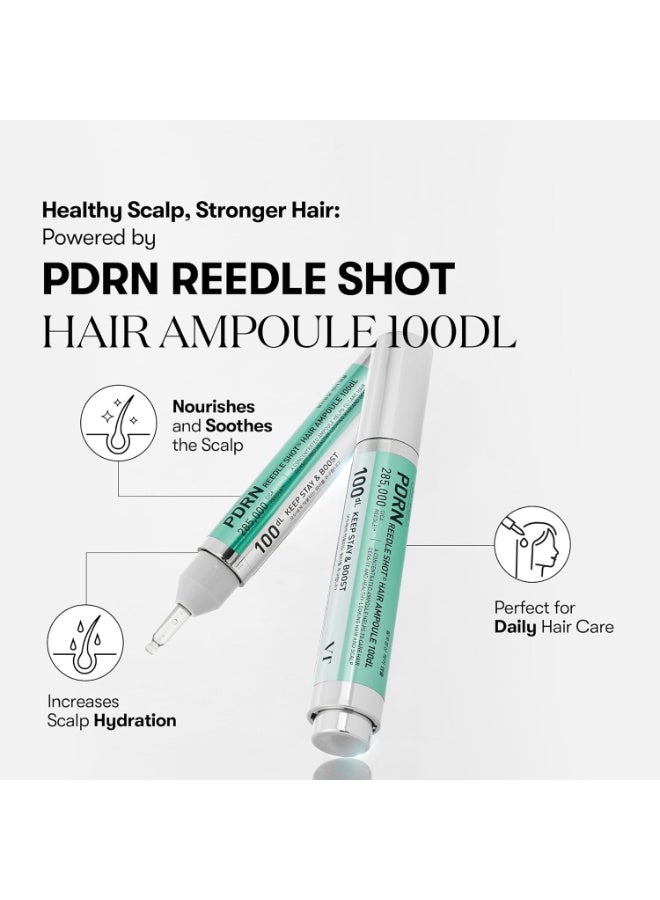VT COSMETICS PDRN REEDLE SHOT HAIR AMPOULE 100dl, Vegan PDRN, Slow aging, Scalp treatment - Image 2