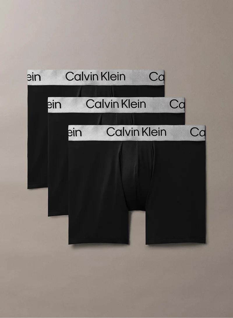 كالفن كلاين بوكسر بريف مخطط دقيق مصقول - عبوة من  قطع