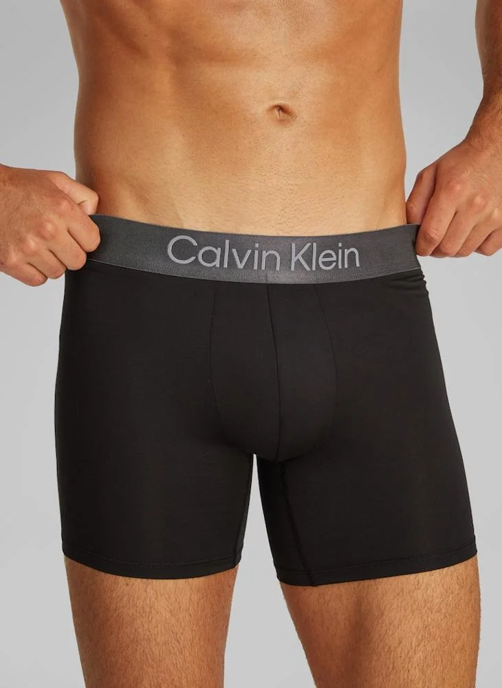 كالفن كلاين Brushed Micro Stripe Boxer Brief - 3 Pack