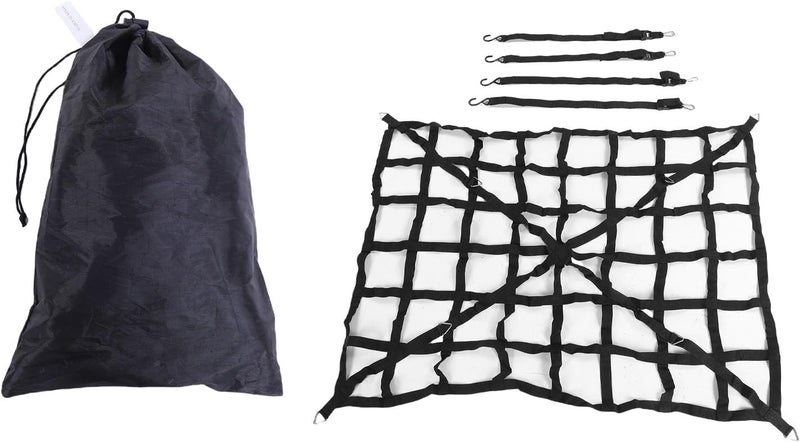 Sorandy Pickup Cargo Net, Adjustable Truck Bed Security Net with Cam Buckles & S Hooks, Heavy Duty 1100lb Capacity Tear Proof Mesh with Storage Bag for SUV Trailer Pickup Boat (66" x 50") - Image 1
