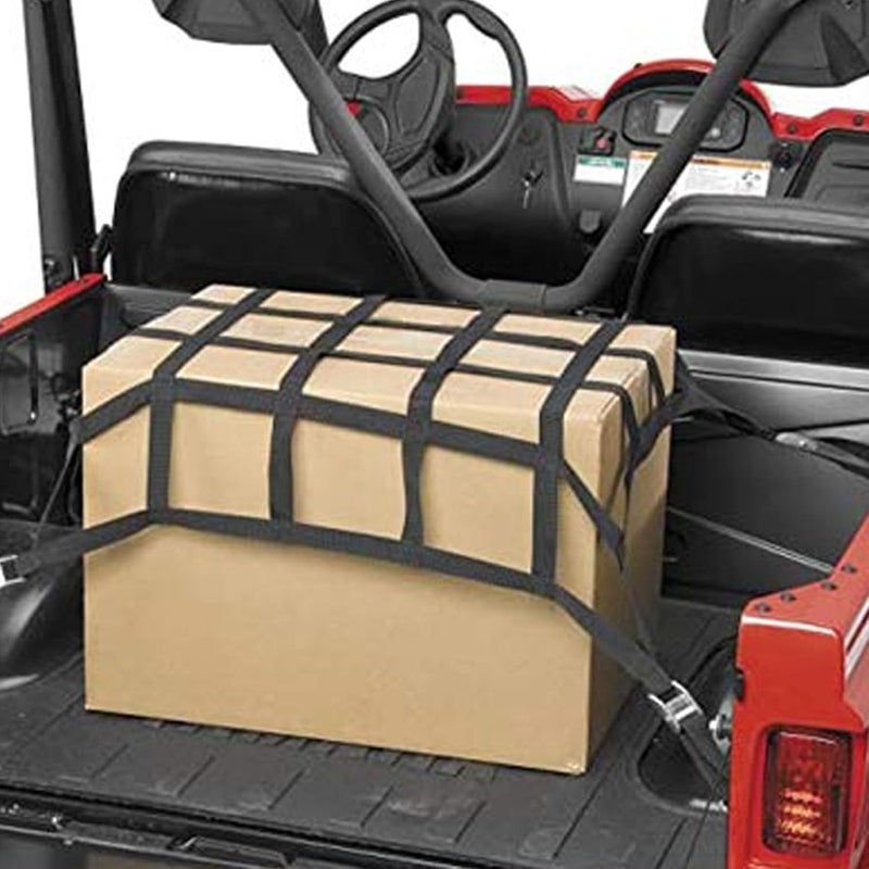 Sorandy Pickup Cargo Net, Adjustable Truck Bed Security Net with Cam Buckles & S Hooks, Heavy Duty 1100lb Capacity Tear Proof Mesh with Storage Bag for SUV Trailer Pickup Boat (66" x 50") - Image 5