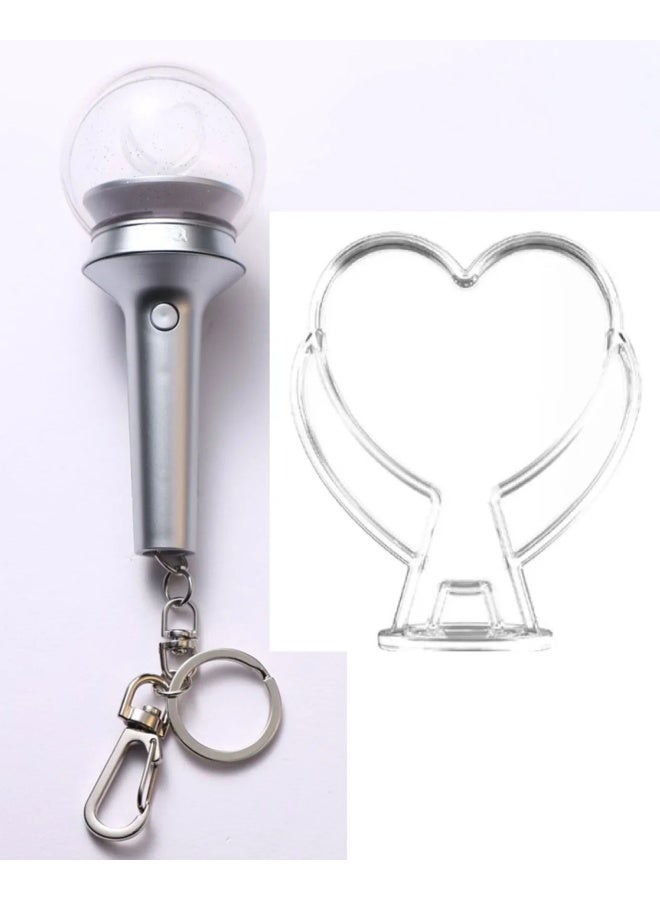 Generic Cute KPOP Light Keychain Silicone Stick Pendant Keyring Bag Accessories Birthday Gift-Color:F-Ships From:CHINA - Image 1