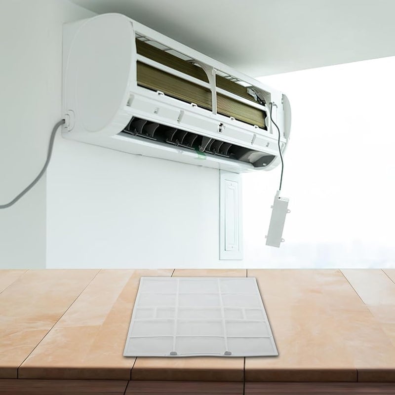 Reusable Air Conditioner Filter Cover 32 5 X 32 Reduces Cleaning Clip On Design - Image 4